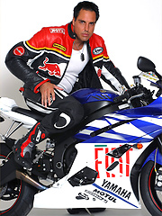 Marcello looking sexy in his biker leathers by With Marcello image #5