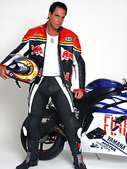 Marcello looking sexy in his biker leathers by With Marcello image #5