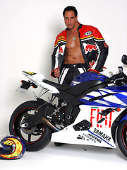 Marcello looking sexy in his biker leathers by With Marcello image #5