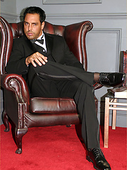 Sexy italian stallion Marcello wearing a gorgeous tuxedo and sheer socks by With Marcello image #7