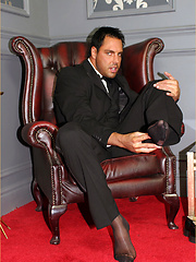 Sexy italian stallion Marcello wearing a gorgeous tuxedo and sheer socks by With Marcello image #7