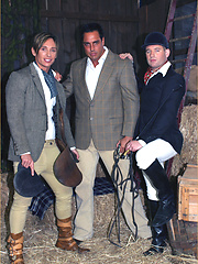 After a long day riding in tight jogpurs, two sexy gay hunks fuck in a barn by With Marcello image #9