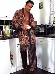 Hunky Marcello makes his own cream with his morning coffee by With Marcello image #5