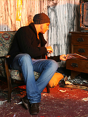 Naughty Marcello has a sneaky wank in a burnt out house by With Marcello image #4