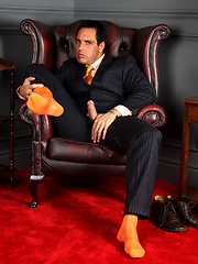 Well dressed Marcello takes out his cock for a messy wank by With Marcello image #8