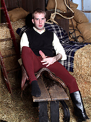 Gay stud masturbating his hard cock inside a barn by With Marcello image #3