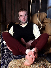 Gay stud masturbating his hard cock inside a barn by With Marcello image #3