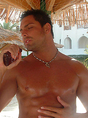 Gorgeous hunk Marcello masturbates after a long swim by With Marcello image #7
