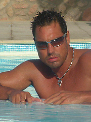 Gorgeous hunk Marcello masturbates after a long swim by With Marcello image #7