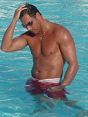 Gorgeous hunk Marcello masturbates after a long swim by With Marcello image #7