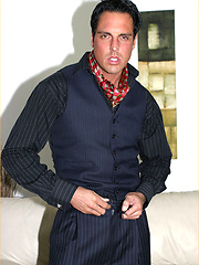 Marcello puts on pantyhose and plays with his huge cock by With Marcello image #8