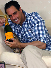 Horny Marcello enjoys champagne and a long wank by With Marcello image #5