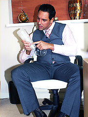 Hunky Marcello wearing a suit and wanking his cock with a fleshlight by With Marcello image #7