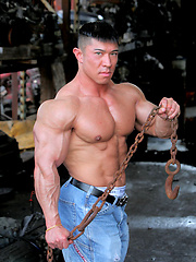 Muscled asian man Daryl Gee posing by Muscle Gallery image #6