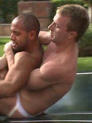 Two studs battle it out in a powerful and sexy grudge match that ends with the winner pounding the loser\\\\\\\'s ass in a hot tub. by Naked Kombat image #7