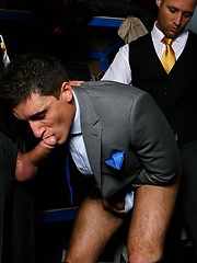 A pair of worthy boners stuck in one gay throat by Men at Play image #5