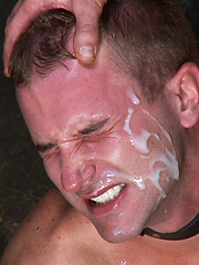 A sexy stud is stripped naked, humiliated and gang fucked in front of a cheering crowd. by Bound in Public image #12