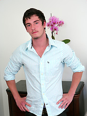 Naughty Straight Hunk Liam - His 1st Time Playing With a Dildo & Wow What a Cum Shot! by English Lads image #8