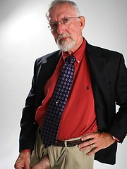 Old man Jon Moore jerking off his dick by Hot Older Male image #6