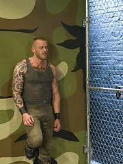 Three tattooed bears fisting scene by Hot House Backroom image #6