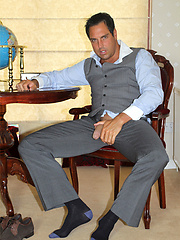 It doesnt take long for Marcello to pull his big dick out and have some fun by With Marcello image #6