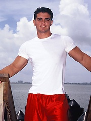 Young jock Alain Lamas by the water by Mark Wolff image #7