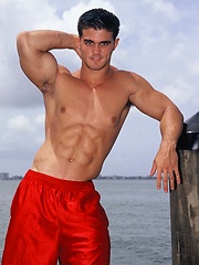 Young jock Alain Lamas by the water by Mark Wolff image #7