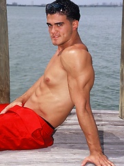 Young jock Alain Lamas by the water by Mark Wolff image #7