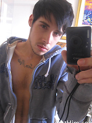 Sexy straight men showing off cocks in hacked phone by Out Him image #3