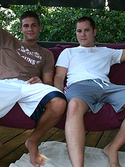 Jessie Cox and Phoenix suck off by Nextdoor Buddies image #4