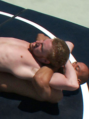 Latin hunk Leo Forte and sexy ginger stud Sebastian Keys wrestle on the roof of the Kink.com Armory building for the right to plow the losers ass. by Naked Kombat image #9