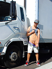 Cute boy Aden posing outdoors by Bentley Race image #5