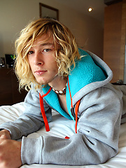 Cute college student Eligh Rainer from Melbourne strokes his rock hard cock by Bentley Race image #6