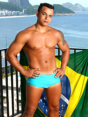 Denis Torres jacking off his fat cock by Brazilian Studz image #7