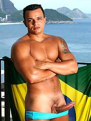 Denis Torres jacking off his fat cock by Brazilian Studz image #7