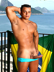 Denis Torres jacking off his fat cock by Brazilian Studz image #7