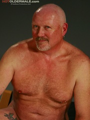 Bald daddy Stweart Scot jerking off dick by Hot Older Male image #8