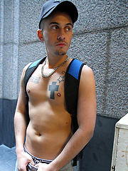 Stripping Naked in the City with French Stud Mickael David by Bentley Race image #4