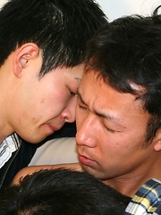 Japanese straight man getting sucked by gay boys by Japan Boyz image #5