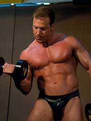 Derek Pain gets tied up and beaten at the Steamworks Chicago. by Bound Gods image #8