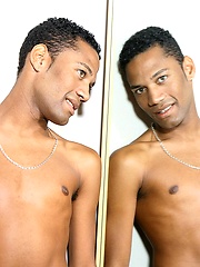 Alex plays with his fat black cock by UKNakedmen image #4