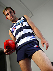 Pre-game work out with Aussie boy Leo Rocca and Ben by Bentley Race image #6