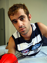 Pre-game work out with Aussie boy Leo Rocca and Ben by Bentley Race image #6