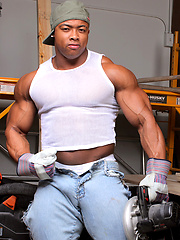Otto Mann delivers a tasty tableau of white collar muscleplay by Muscle Hunks image #5