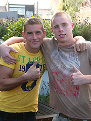 Straight Hunk Chris Dives on Dan Broughton for His 1st Man Kiss and Cock Suck - One Horny Hot Session by English Lads image #6