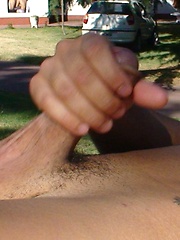 Leandro Silver jacking off outdoors by Alpha Male Fuckers image #9