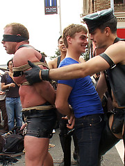 Noah Brooks is dragged through the streets, bound, beaten and pissed on. by Bound in Public image #7