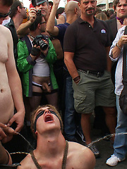 Noah Brooks is dragged through the streets, bound, beaten and pissed on. by Bound in Public image #7