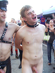 Noah Brooks is dragged through the streets, bound, beaten and pissed on. by Bound in Public image #7