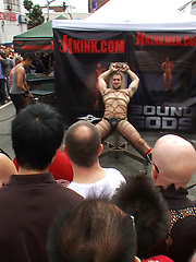 Public abused and gangbanged by Bound in Public image #7